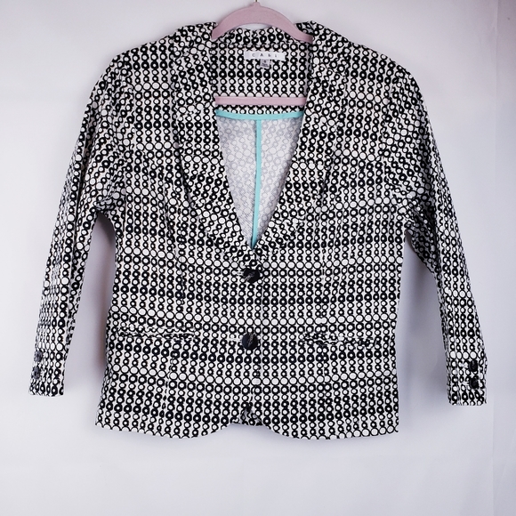CAbi Jackets & Blazers - Cabi Womens Blazer Coat Geometric Print Stretchy size 8